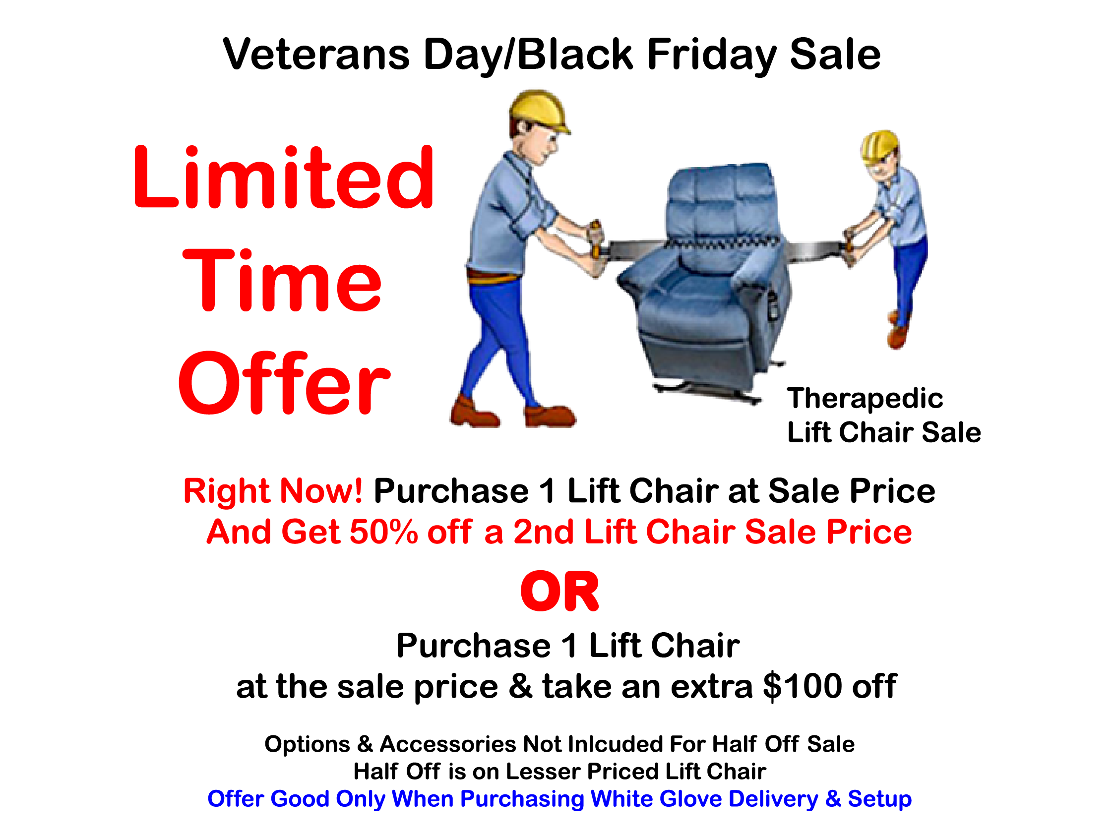 Up to 50% off lift chairs